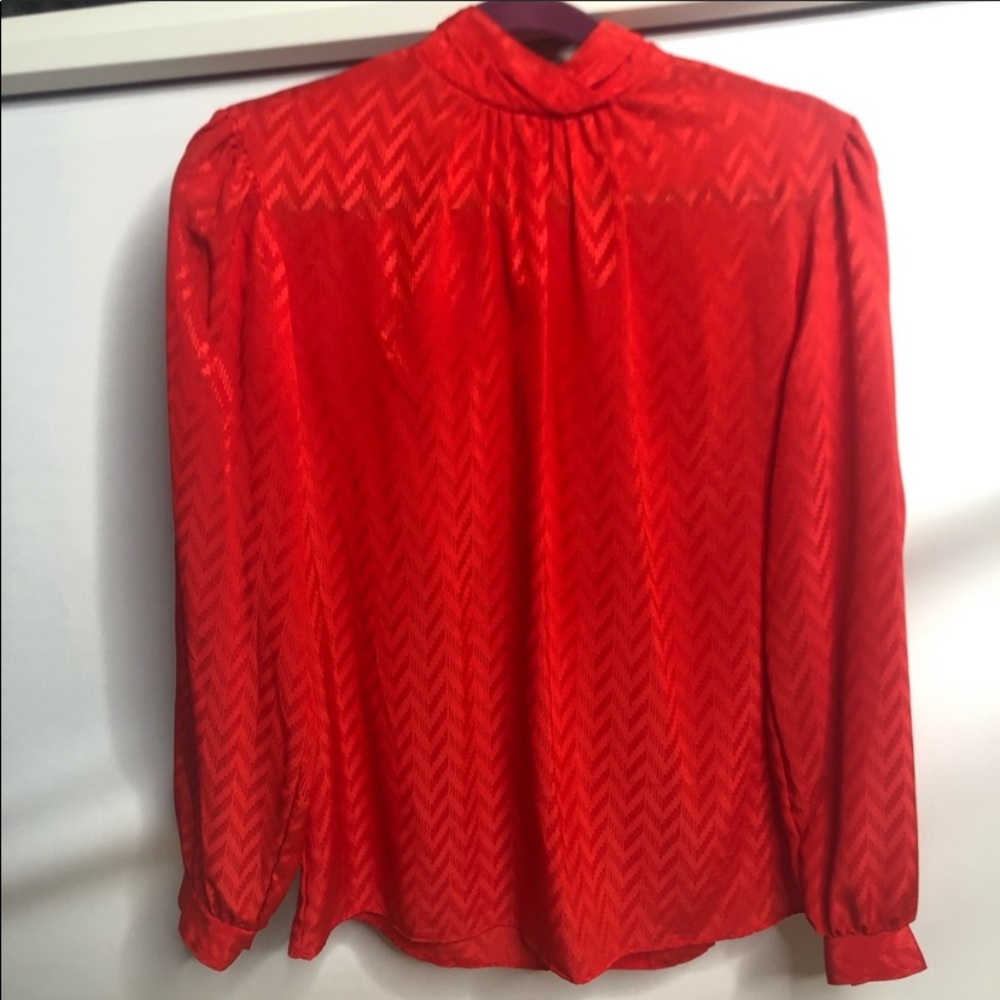 Long sleeve red blouse